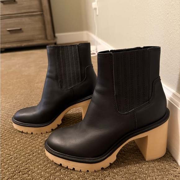 Black Leather Ankle Boots - Picture 2 of 5